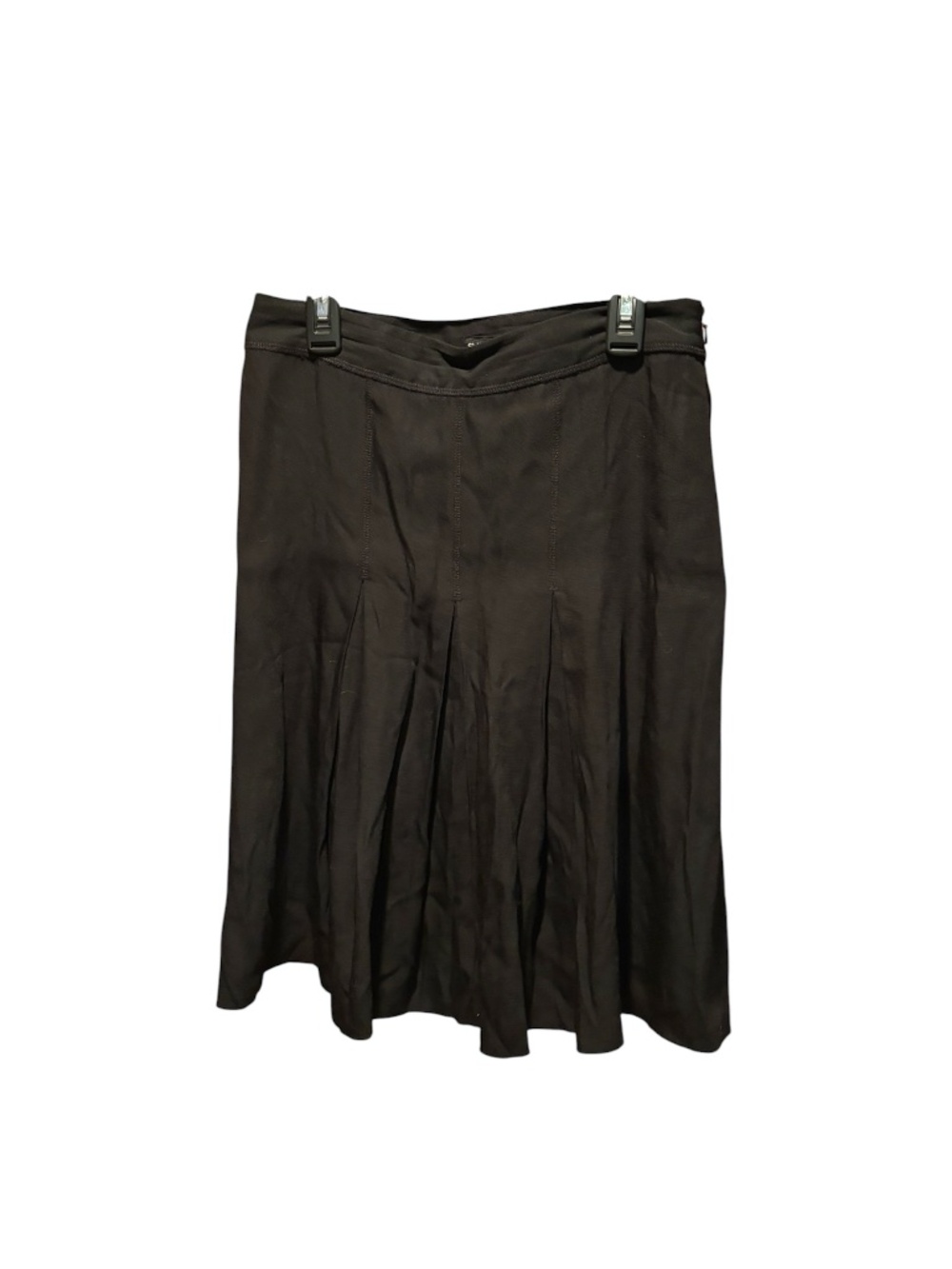 Club Monaco Viscose/Wool Blend Pleated A-line Skirt In Black Size 2
